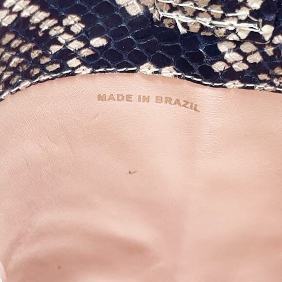 Loeffler Randall Dylan Tall Sand Snakeskin Embossed Block Heel Western Boot sz 6 - Picture 11 of 11